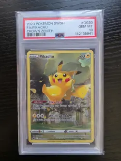🔥2023 SWSH Pokemon Pikachu Crown Zenith Pikachu Galarian Gallery #GG30 PSA 10🔥 - Image 1