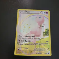 FULL ART Mew ULTRA RARE Pokemon Mythical Collection Promo XY110 Holo Foil - DMG - Image 1