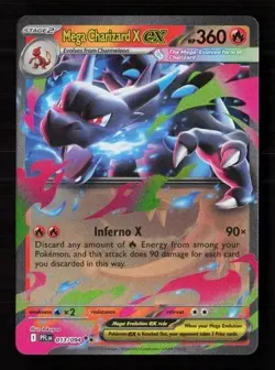 Pokemon TCG Mega Charizard X ex - Holo Double Rare ME02: Phantasmal Flames 013/0 - Image 1