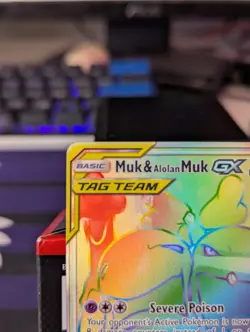 Muk & Alolan Muk GX #220 Pokemon Unbroken Bonds Secret Rare 220/214 - Image 3
