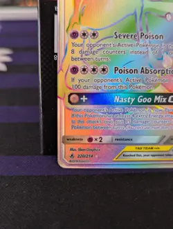 Muk & Alolan Muk GX #220 Pokemon Unbroken Bonds Secret Rare 220/214 - Image 5