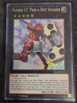 Number 67: Pair-a-Dice Smasher - Secret Rare - BLRR-EN031 - 1st Edition VLP - Image 1