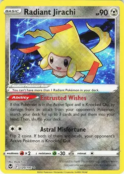 Pokemon Silver Tempest Radiant Jirachi 120/195 Radiant Rare - Image 1