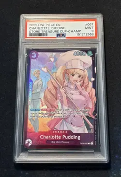 Charlotte Pudding OP08-067 Store Treasure Cup 2025 One Piece TCG English PSA 9 - Image 2