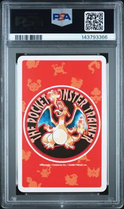 1996 Pokemon Red/Charizard Poker Card Zapdos 4 of Diamonds PSA 10 - Image 2