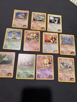 Pokemon TCG Vintage 1st Edition Gym Heroes 11 Card Lot - Brock's Rhydon Holo + - Image 1