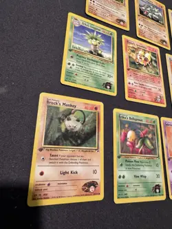 Pokemon TCG Vintage 1st Edition Gym Heroes 11 Card Lot - Brock's Rhydon Holo + - Image 5