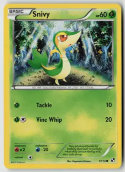 Snivy - 1/114 (Cosmos Holo) 001/114 - Miscellaneous Cards & Products - PTCG - LP - Image 1