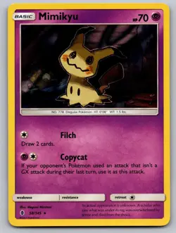 Mimikyu 58/145 Holo Holo Rare Guardians Rising Pokemon Holo Near Mint - Image 1