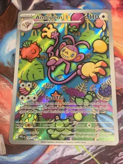Pokemon TCG Ambipom 107/94 Phantasmal Flames Illustration Rare - Image 1
