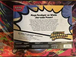 Pokemon TCG Mega Evolution Ascended Heroes Mega Feraligatr ex Box Promo Booster - Image 2