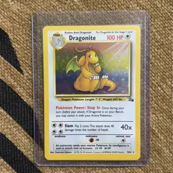 Pokemon Dragonite Holo Rare Fossil Set 4/62 100 HP 1999 Unlimited Edition - Image 1