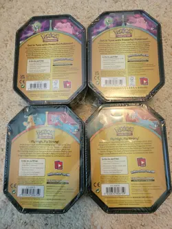4 Pokemon Tins Contains 10 - 3 card Mini Packs A Tin - Image 2