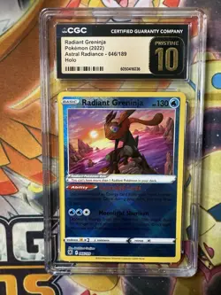 CGC 10 PRISTINE Radiant Greninja 046/189 Astral Radiance Holo Rare Pokemon - Image 1