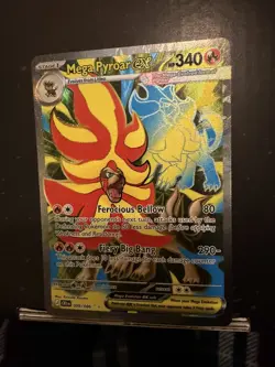 POKEMON - MEGA PYROAR EX - 099/086 ULTRA RARE HOLO CHAOS RISING - Image 1
