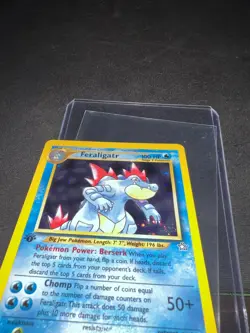 Pokemon TCG Feraligatr Neo Genesis #4/111 1st Edition Holo Rare CLEAN NM/Mint - Image 3