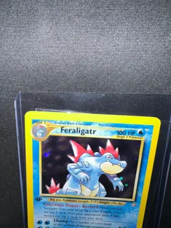 Pokemon TCG Feraligatr Neo Genesis #4/111 1st Edition Holo Rare CLEAN NM/Mint - Image 4