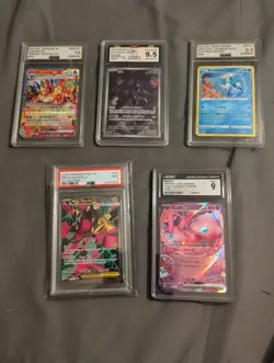 Lot of 5 High End Graded Pokemon Card Slabs - GRADE 9-10 incl. Wholesale Bulk! - Image 1