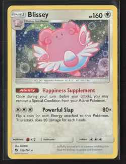Blissey 153/214 Cosmos Holo Rare Lost Thunder Pokemon Near Mint - Image 1
