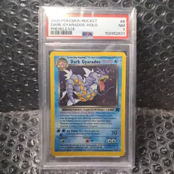2000 POKEMON ROCKET #8 DARK GYARADOS-HOLO PRERELEASE team PSA 7 NM - Image 1