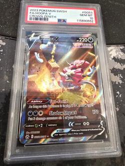 POKEMON 2023 PSA 10 POKEMON CROWN ZENITH HOOPA V FULL ART GG53/GG70 GEM MINT - Image 1