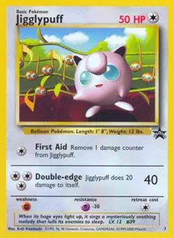 Pokemon TCG - Jigglypuff - 7 - Rare - Promo - Wizards Black Star [Heavy Play] - Image 1