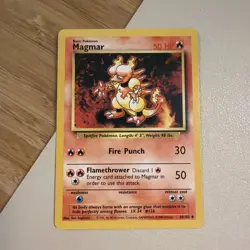 POKEMON BASE SET UNLIMITED MAGMAR 36/102 UNCOMMON LP - Image 1