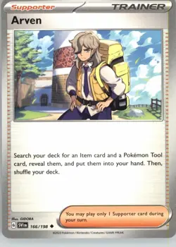 Arven 166/198 Uncommon Scarlet & Violet Pokemon Near Mint - Image 1