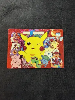 POKEMON POCKET MONSTERS VENDING PRISM STICKER 392 PIKACHU JESSIE & JAMES - Image 1