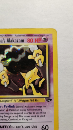 2000 Vintage Sabrina's Alakazam 16/132- Gym Challenge Holo Rare Pokemon TCG - LP - Image 2