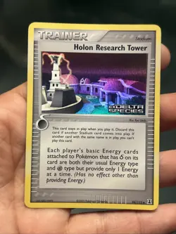 Pokemon TCG Holon Research Tower 94/113 Delta Species 2005 Reverse Holo- LP/NM - Image 1