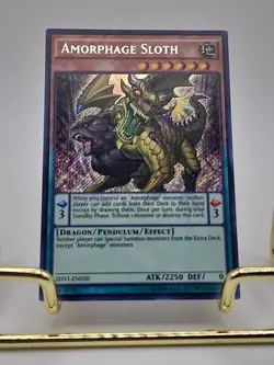 Yugioh Amorphage Sloth SHVI-EN030 Secret Rare Very Light Play - Image 1