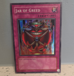 Konami Jar of Greed LON-047 Labyrinth of Nightmare Super Rare Foil UNL EN - Image 1
