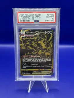 2021 Pokemon Sword & Shield Eternatus VMAX Shining Fates SV122 PSA 10 - Image 1