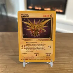 Zapdos Pokemon TCG Fossil Set Unlimited 30/62 Non-Holo Rare 1999 MP- - Image 1