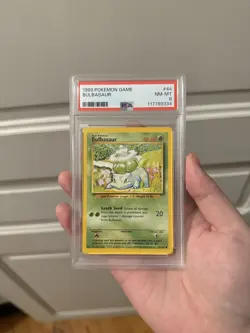 PSA 8 NM-MT 1999 POKEMON BASE SET UNLIMITED BULBASAUR 44/102 - Image 1