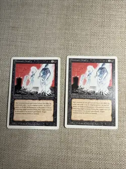 Animate Dead x2 2x 1994 Revised Edition Black Uncommon Enchantment MTG MP - Image 1