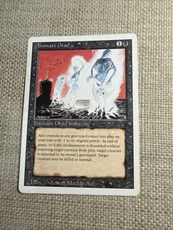 Animate Dead x2 2x 1994 Revised Edition Black Uncommon Enchantment MTG MP - Image 2