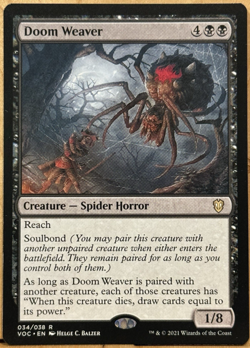 LIMITED EDITION Innistrad Crimson Vow MtG Doom Weaver Unplayed NM - Image 1