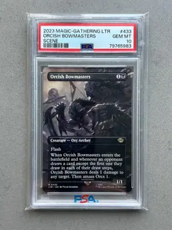 PSA 10 MTG Lord of the Rings #433 LTR Orcish Bowmasters Scene Regular Rare - Image 1