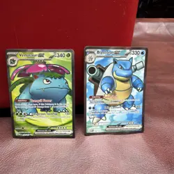 Venusaur and Blastoise 151 Ultra Rare Pokemon Card 182/165 and 184/165 - Image 1