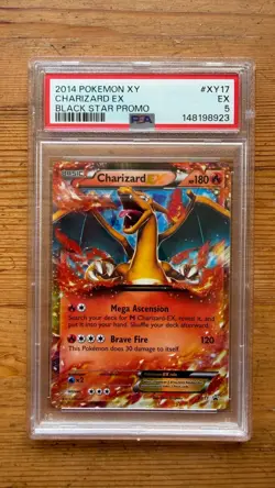 2014 POKEMON XY BLACK STAR PROMO #XY17 CHARIZARD EX PSA 5 - Image 1
