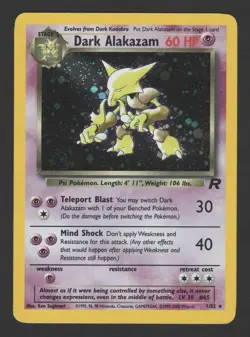 Dark Alakazam Holo Team Rocket 1/82 ENG - Pokemon Card Holo Rare - Image 1