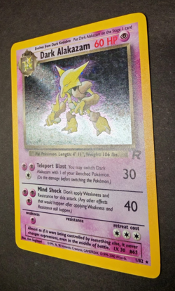Dark Alakazam Holo Team Rocket 1/82 ENG - Pokemon Card Holo Rare - Image 2