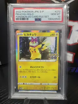 PSA 10 GEM MT 2022 Pokemon JPN Pikachu F 272/S-P Promo - Image 1