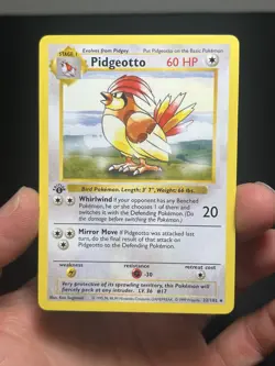 Pokemon TCG Pidgeotto 022/102 Base Set (Shadowless) Rare 1st Edition NM/MT - Image 1
