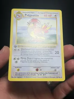 Pokemon TCG Pidgeotto 022/102 Base Set (Shadowless) Rare 1st Edition NM/MT - Image 2