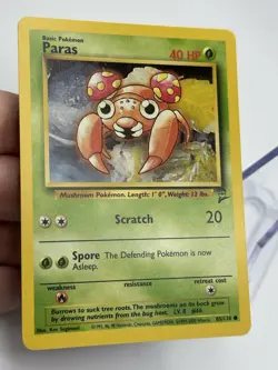 Pokemon Paras 85/130 Base Set 2 NM Pack Fresh WOTC English (A4) - Image 4