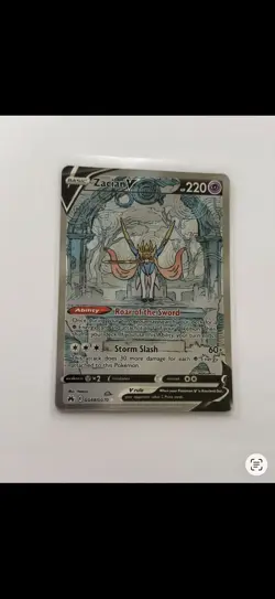 Pokemon TCG Zacian V GG48/GG70 SWSH: Crown Zenith: Galarian Gallery Holo - Image 1