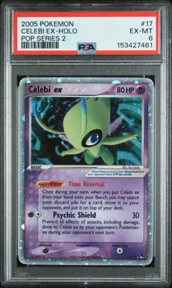 2005 POKEMON POP SERIES 2 #17 CELEBI EX-HOLO EXCELLENT-MINT 6 - Image 1